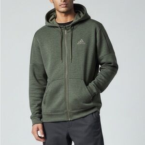 Adidas Men's Green Full Zip Hoodie Jacket